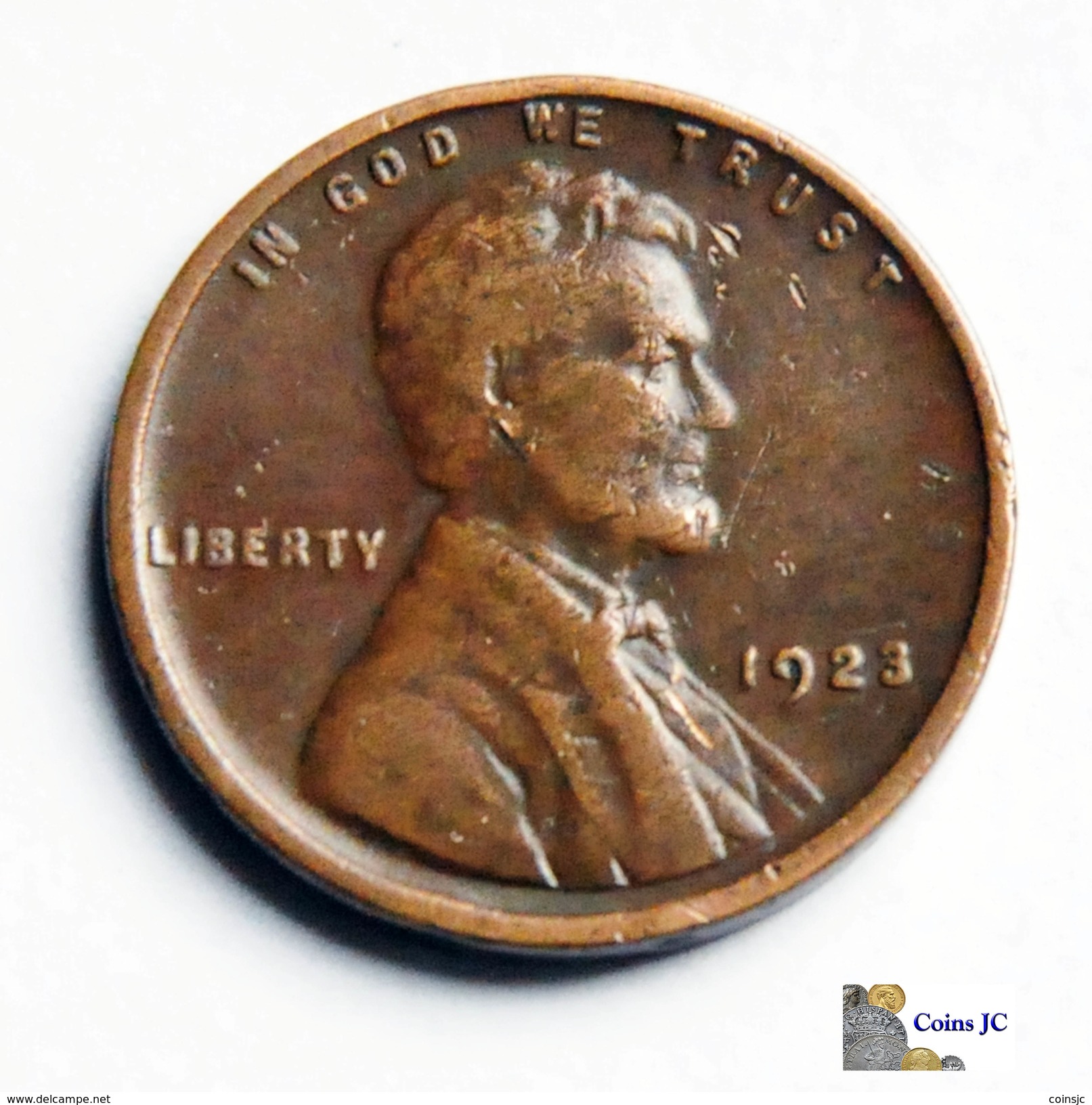 US - 1 Cent - Lincoln - 1923 - 1909-1958: Lincoln, Wheat Ears Reverse