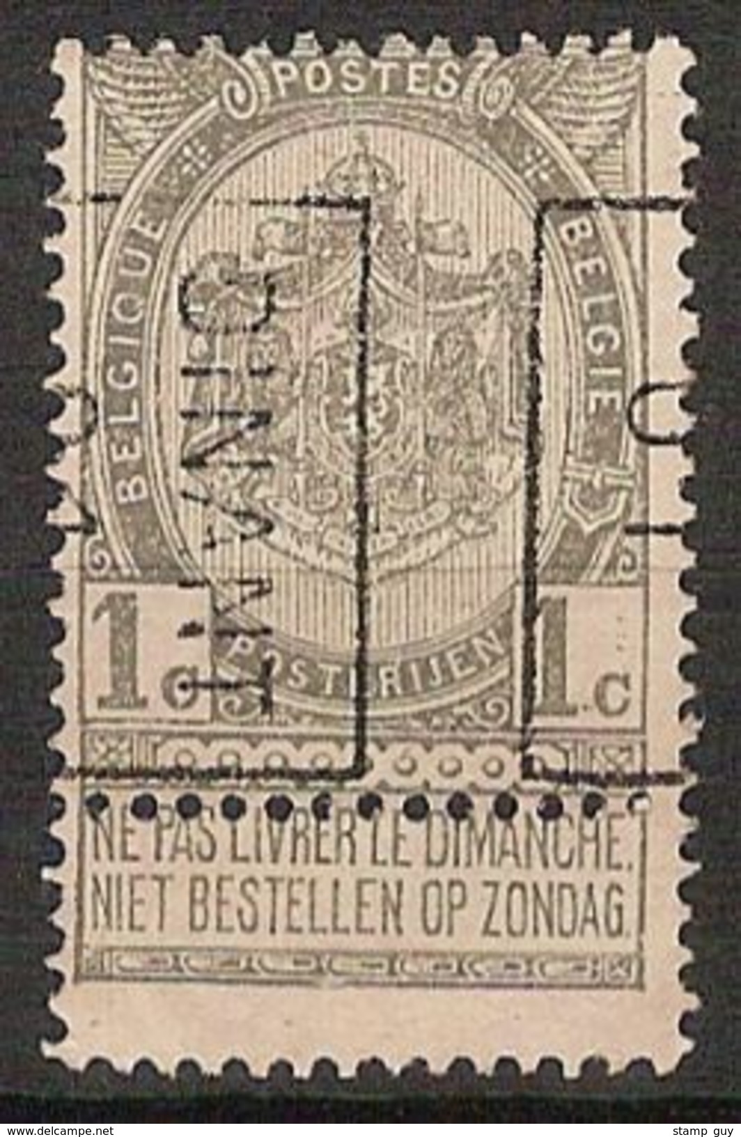 Zegel Nr. 53 Voorafgestempeld / Preo Nr. 347  DINANT  01 ; Staat Zie Scan ! Inzet 10 &euro; ! - Roller Precancels 1900-09