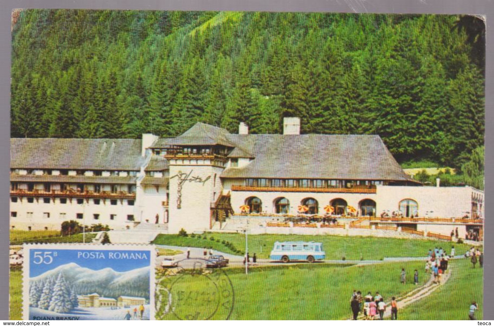 TOURISM  HOLDAYS   MAXIMUM  CARD ROMANIA 1971 CACNEL POAIAN BRASOVTOURISME  MOUNTAIN -CITY BRASOV HOTEL`S   ROMANIA - Cartes-maximum (CM)