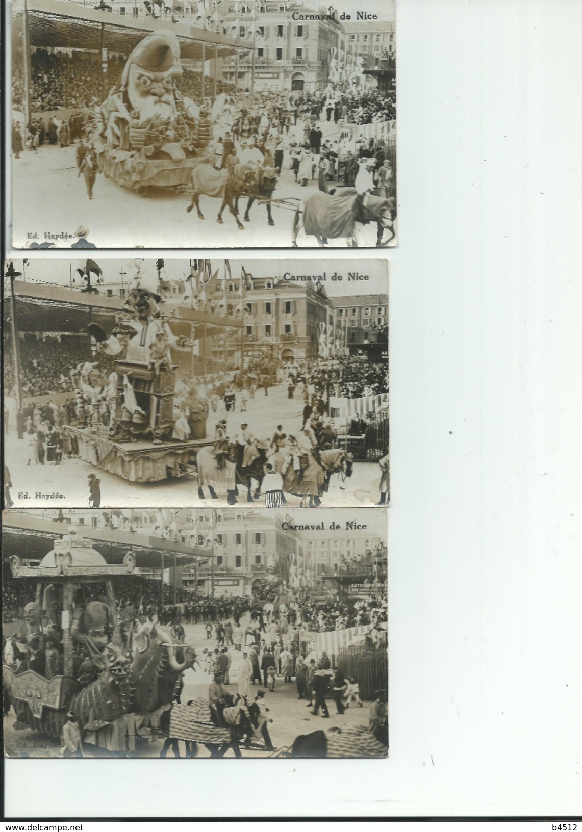 06 NICE Lot De 3 Cartes Carnaval , Circulé Avec Timbre Exposition Coloniale 1931 40c - Carnaval
