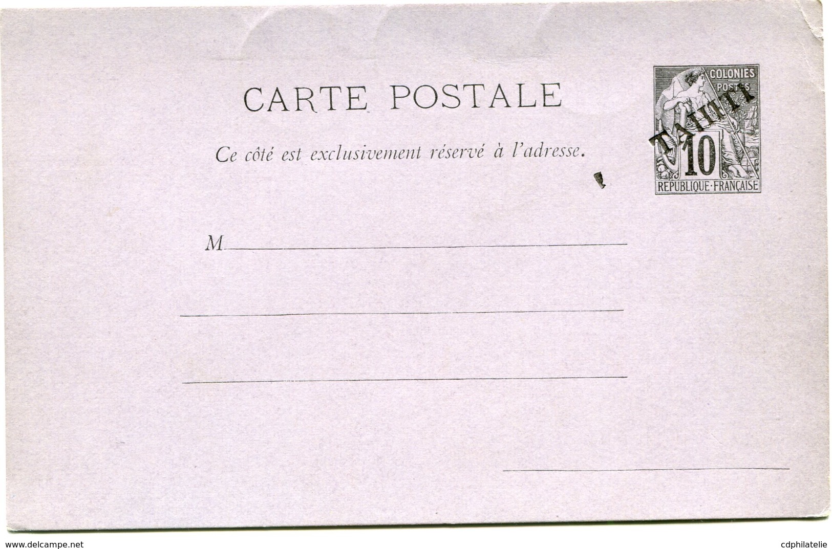 TAHITI ENTIER POSTAL NEUF - Briefe U. Dokumente