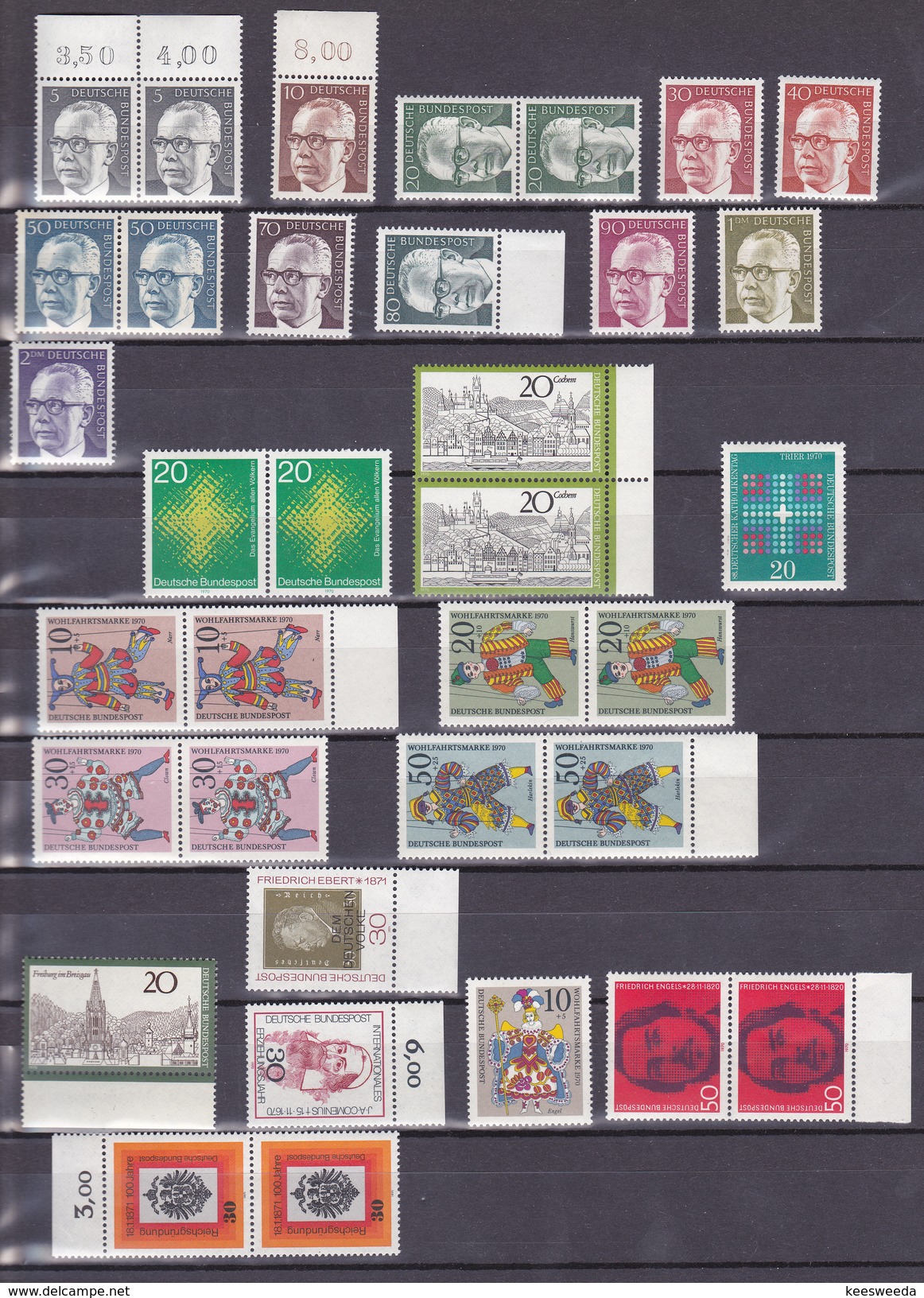 Duitsland 1970  Postfris  Mnh  Neuf Sans Charniere  635-659 - Unused Stamps