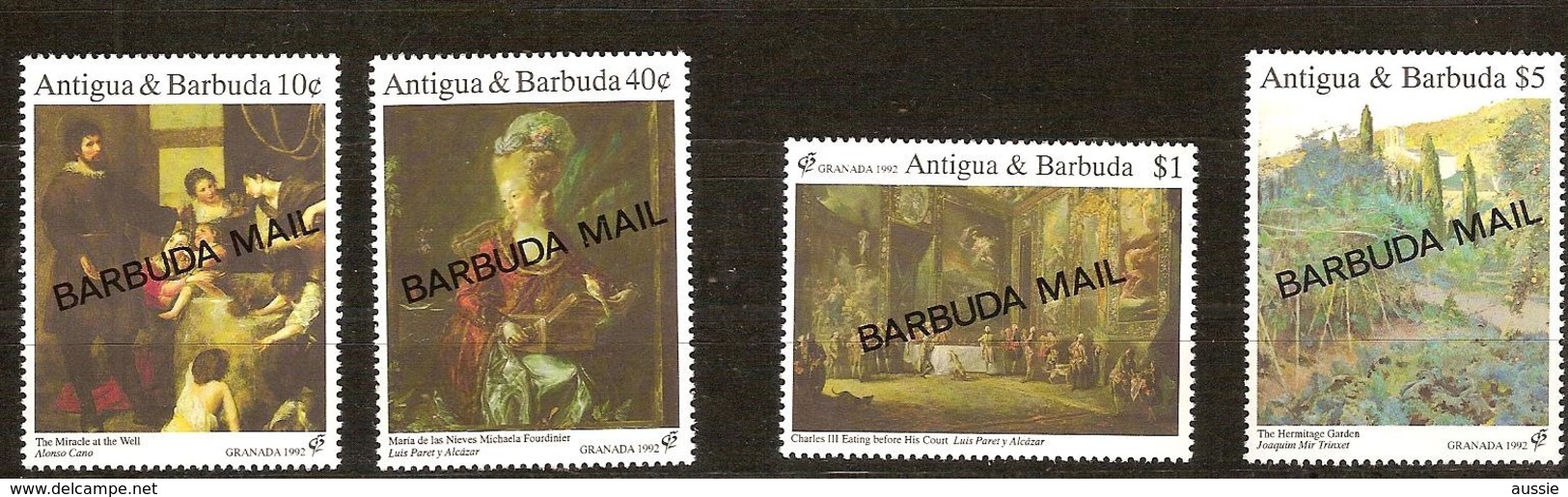 Barbuda Mail 1992 Yvertn° 1282-1289 *** MNH Cote 40,50 Euro Granada '92 Grenade - Antigua Und Barbuda (1981-...)