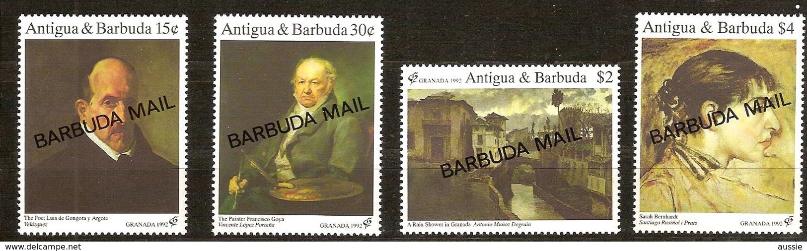 Barbuda Mail 1992 Yvertn° 1282-1289 *** MNH Cote 40,50 Euro Granada '92 Grenade - Antigua And Barbuda (1981-...)