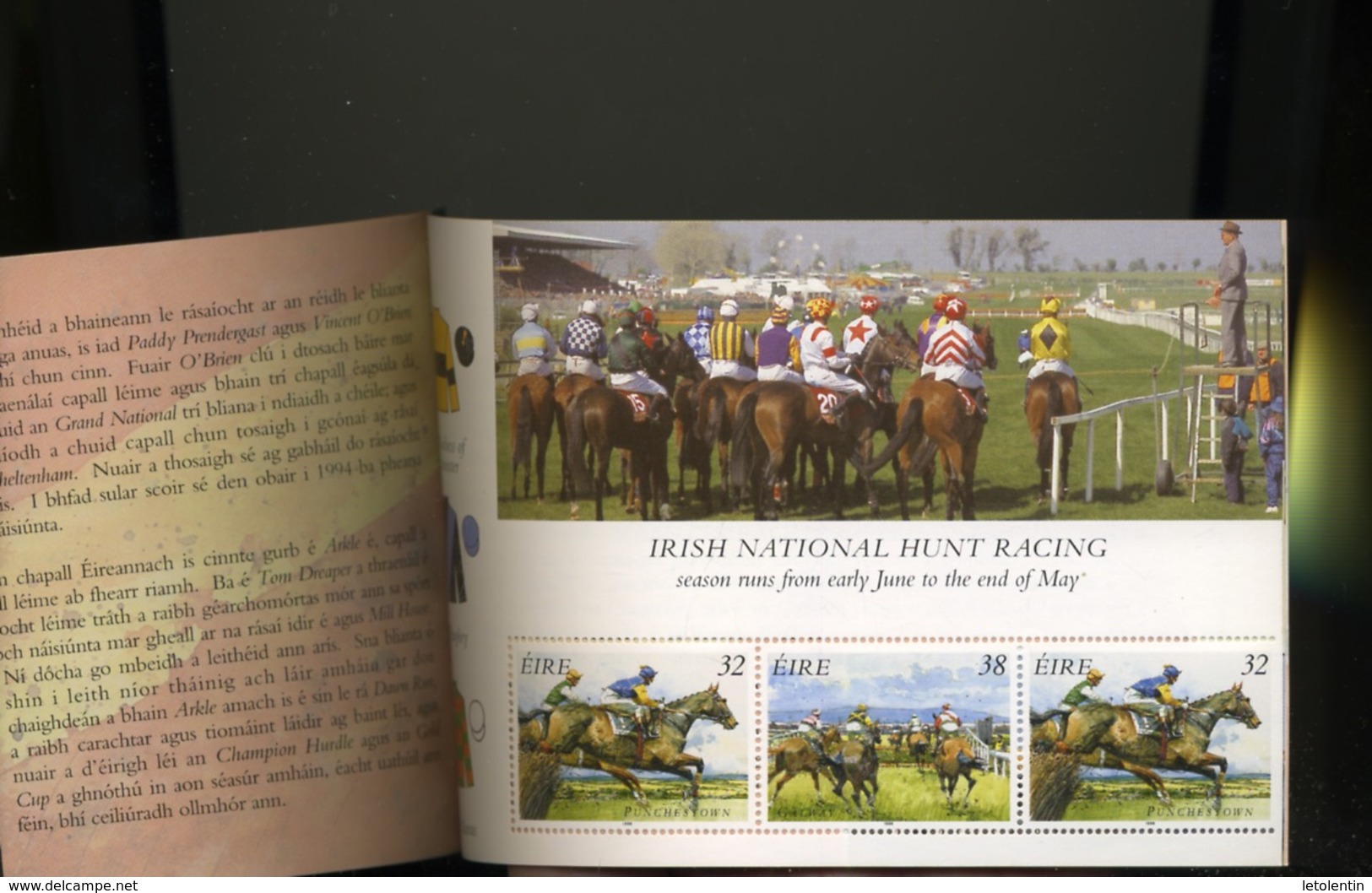 IRLANDE - CARNET DE PRESTIGE  "IRISH HORSE RACING " - N° Yvert  901a ** - Carnets