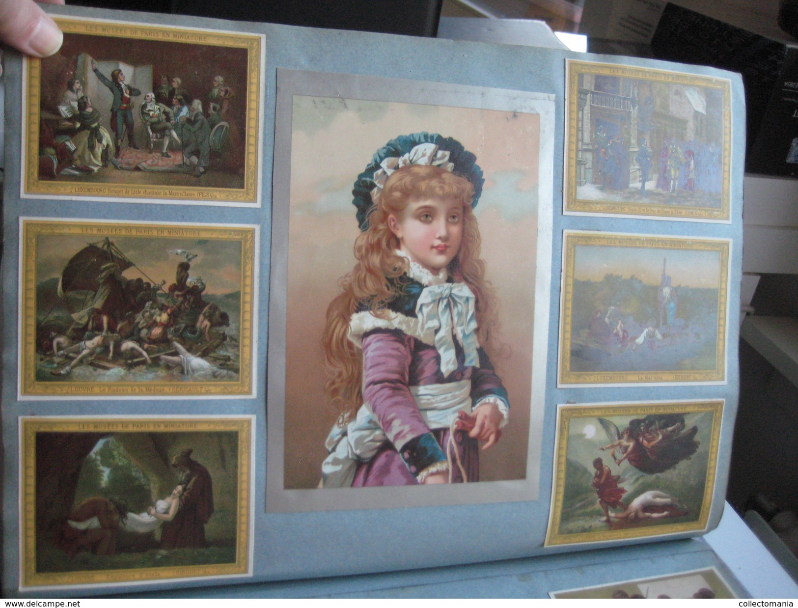 old thick Album 1000 chromos litho 1880 à 1885, all splendid condition, evaluate the scans, many topics, superbe grandes