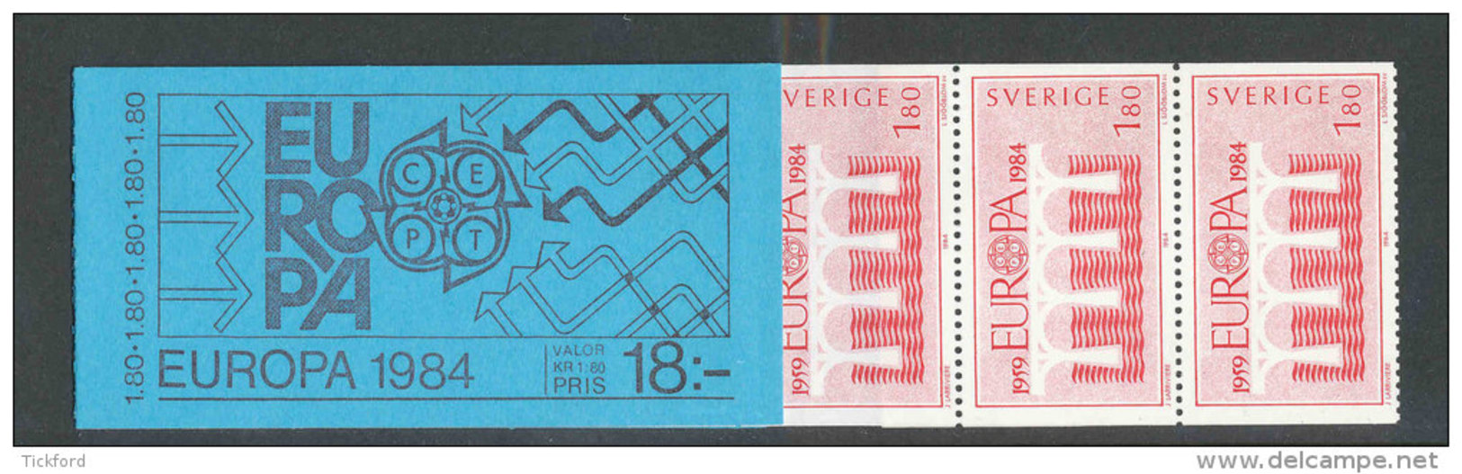 SUEDE 1984 - CARNET  YT C1252 - Facit H349 - Neuf ** MNH - Europa, 25è Conférence CEPT - 1981-..