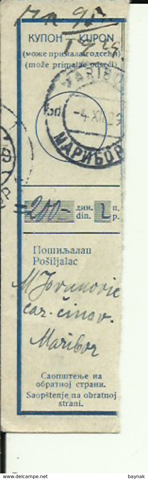 SLOVENIA   --   CERKVENI DAREK  --  MARIBOR  --  1929 - Slowenien