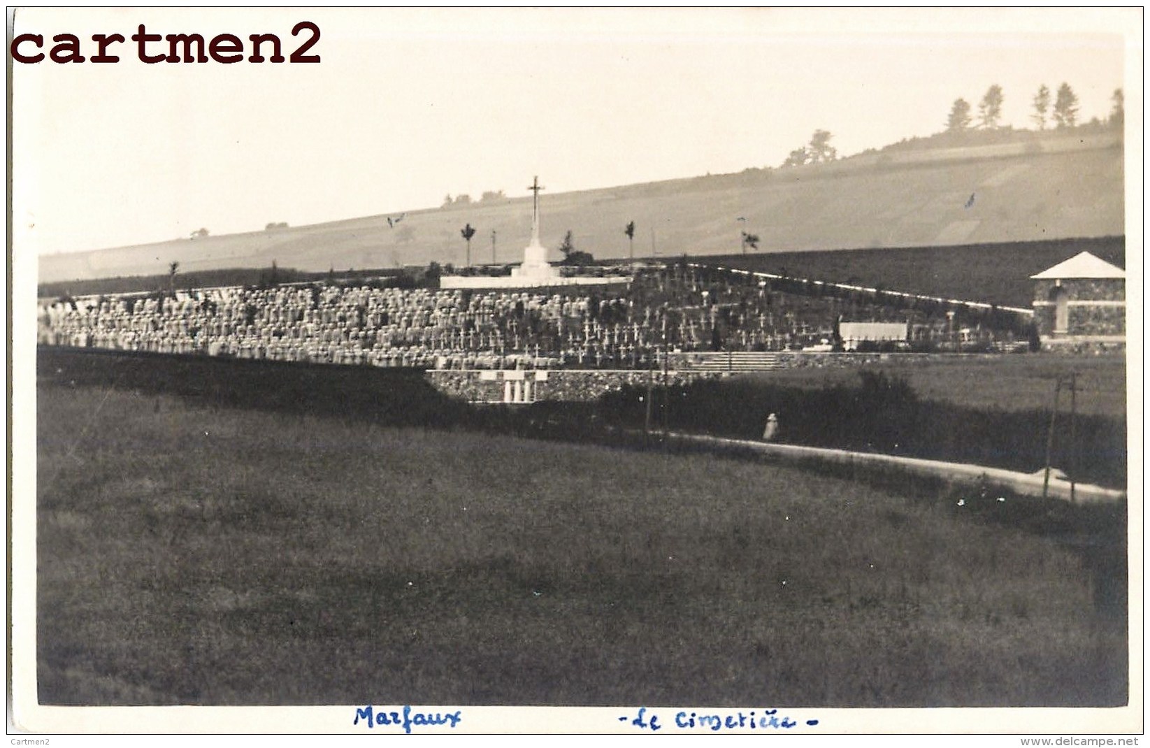 CARTE PHOTO : MARFAUX LE CIMETIERE 51 MARNE - Autres & Non Classés