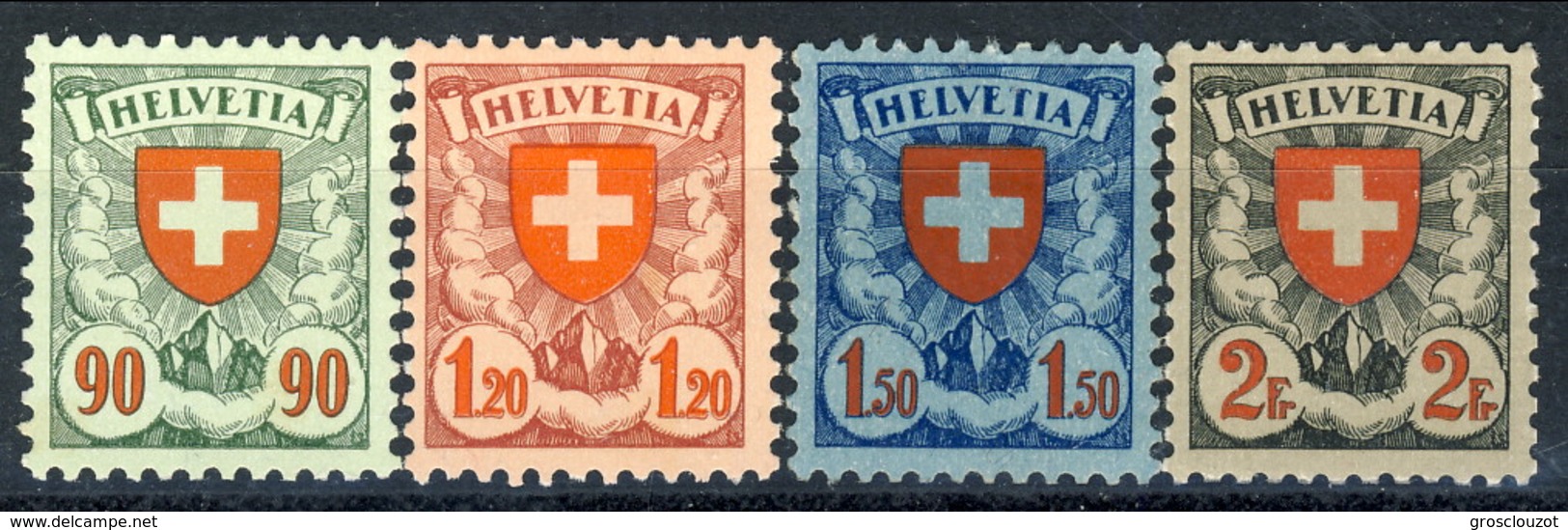 Svizzera 1924 Serie N. 208-211 Ottima Centratura, Grande Freschezza, Eccellente Qualità MNH** Cat. &euro; 530 - Nuovi