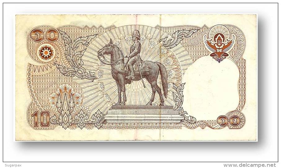 THAILAND - 10 Baht - ND ( 1980 ) - Pick 87 - Sign. 56 - Serie 0 G - King Rama IX - 2 Scans - Thaïlande