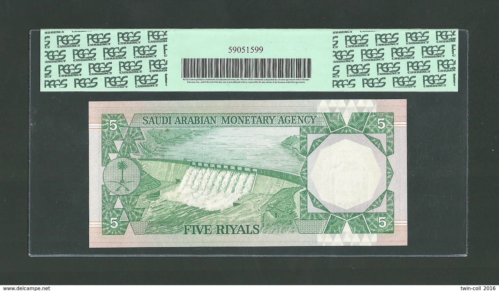 Saudi Arabia 5 Rials Correct Khamsa *** With Guarantee PCGS Currency *** Choice UNC - Arabie Saoudite