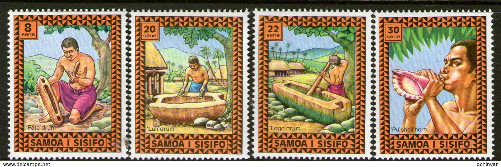 SAMOA, 1975 MUSIC INSTRUMENTS 4 MNH - Samoa