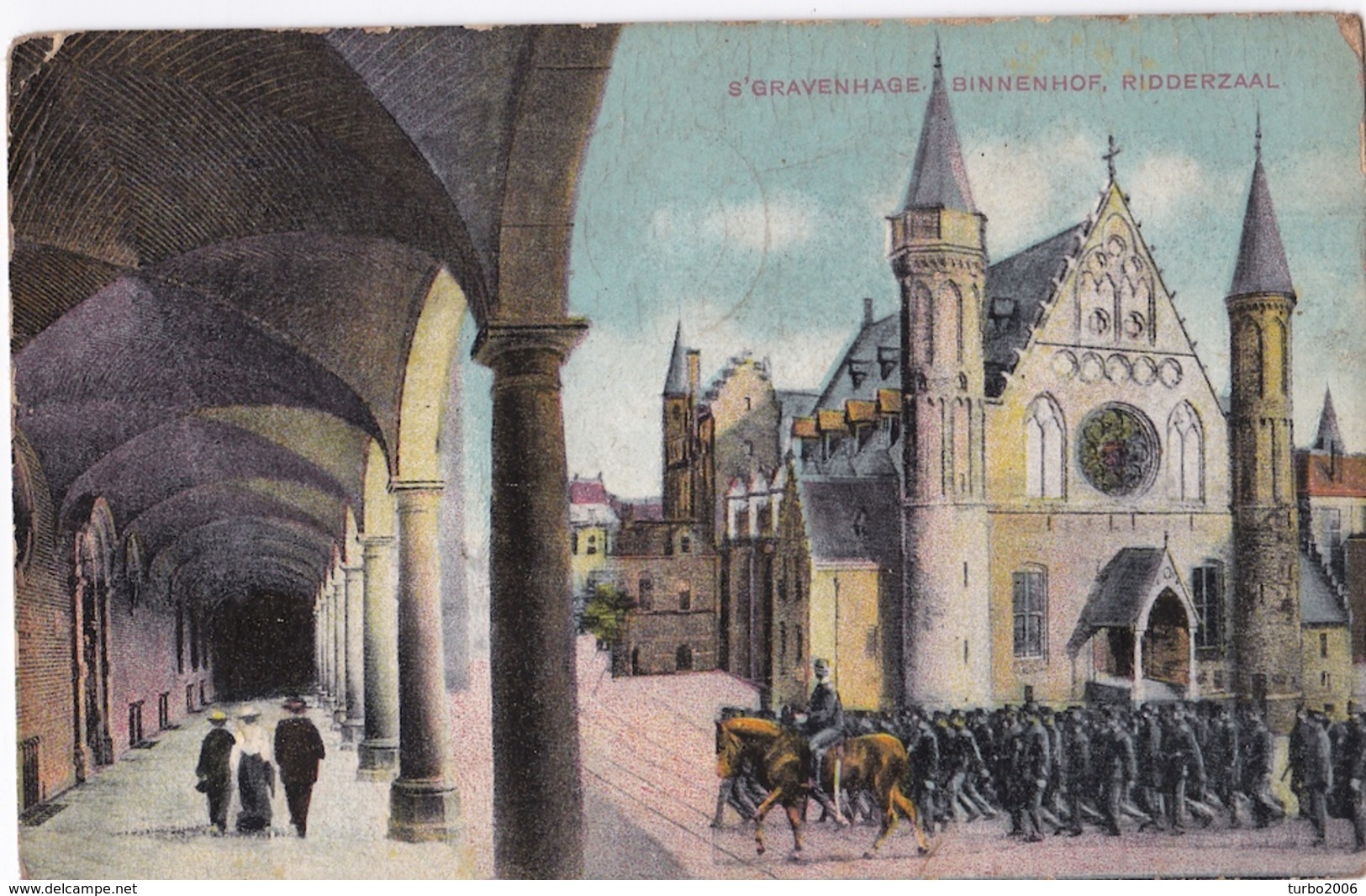 7-X-1915 Den Haag Binnenhof  Ridderzaal Kleur Naar Borger Met "Militair" Vrijstelling Van Port - Den Haag ('s-Gravenhage)