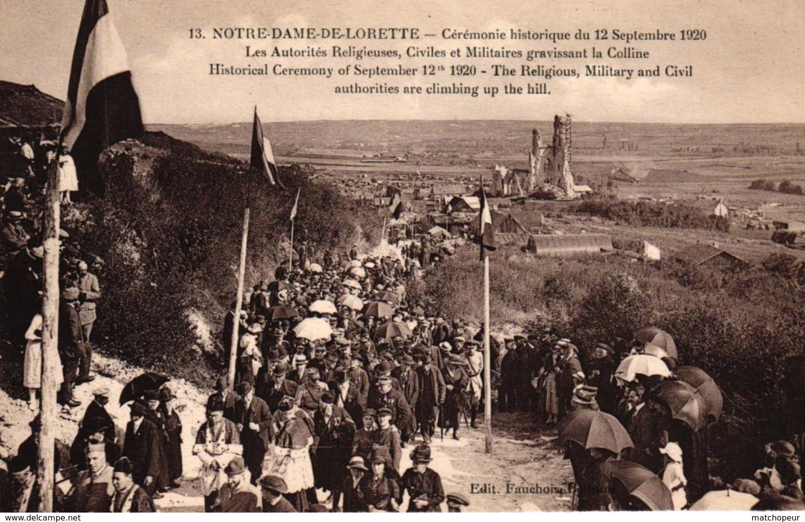 NOTRE DAME DE LORETTE -62- CEREMONIE HISTORIQUE DU 12 SEPTEMBRE 1920 - Arras