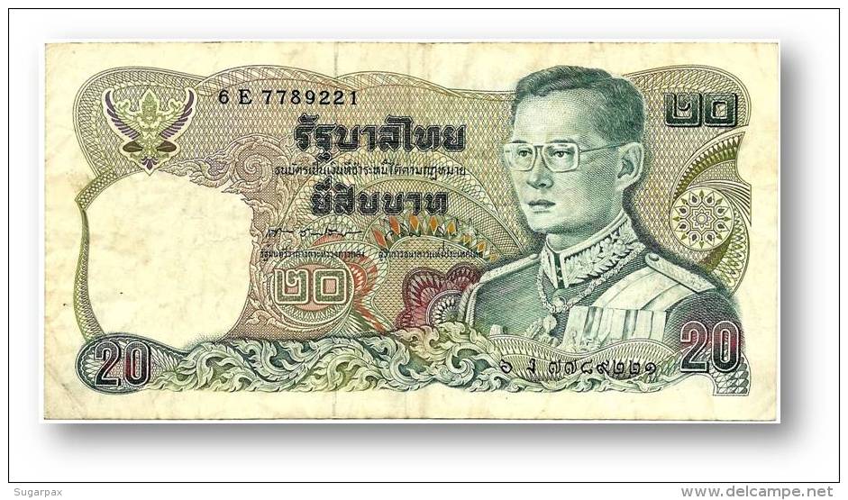 THAILAND - 20 Baht - ND ( 1981 ) - Pick 88 - Sign. 60 - Serie 6 E - King Rama IX - 2 Scans - Thaïlande