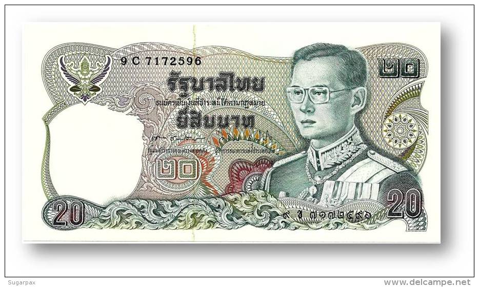 THAILAND - 20 Baht - ND ( 1981 ) - Pick 88 - UNC. - Sign. 60 - Serie 9 C - King Rama IX - 2 Scans - Thaïlande