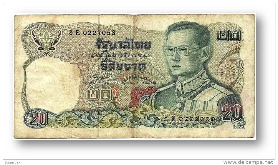 THAILAND - 20 Baht - ND ( 1981 ) - Pick 88 - Sign. 73 - Serie 8 E - King Rama IX - 2 Scans - Thailand