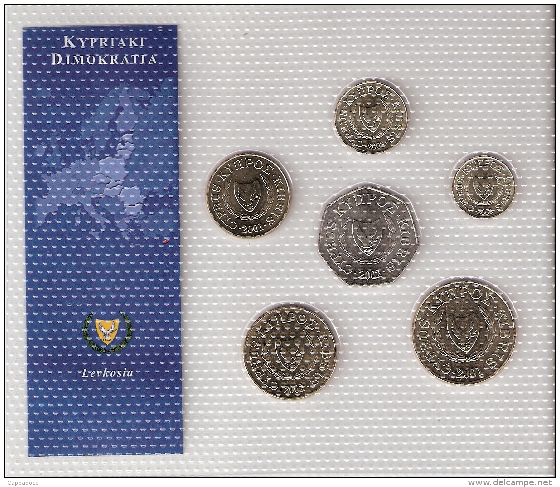 CHYPRE      BLISTER      6 PIECES      2001 - 02 - 03      UNC - Andere & Zonder Classificatie