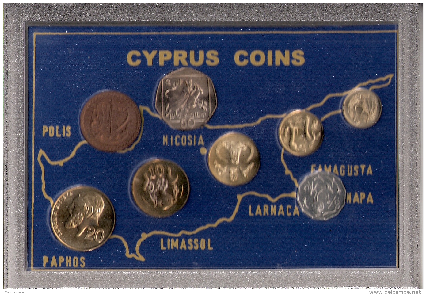 CHYPRE      COMPLETE   SET   8 PIECES      1980 - 83 - 98 - 2001 - 02 - 03 - Autres & Non Classés