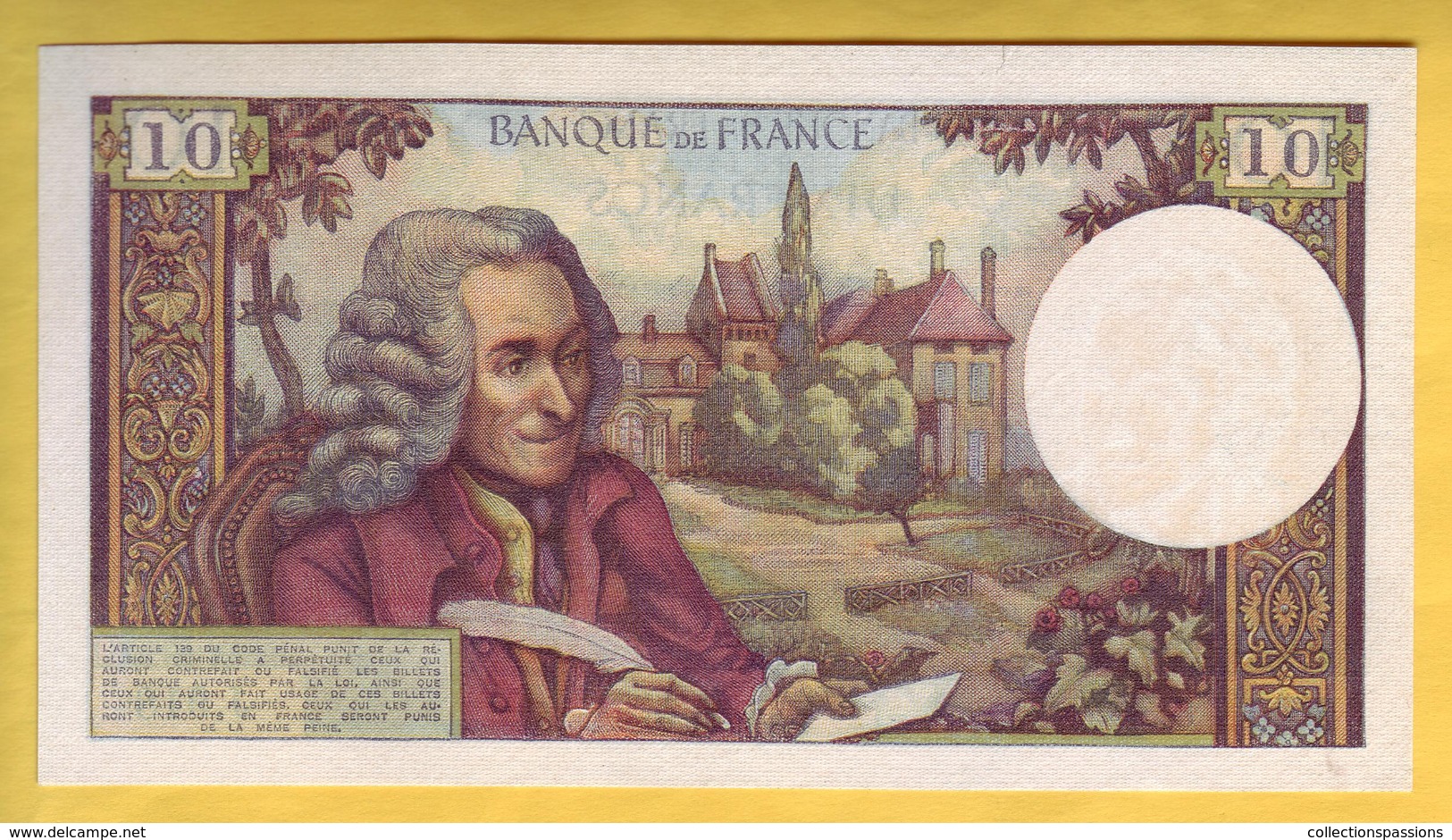BILLET FRANCAIS - 10 Francs Voltaire 8-11-1973 TTB+ - 10 F 1963-1973 ''Voltaire''