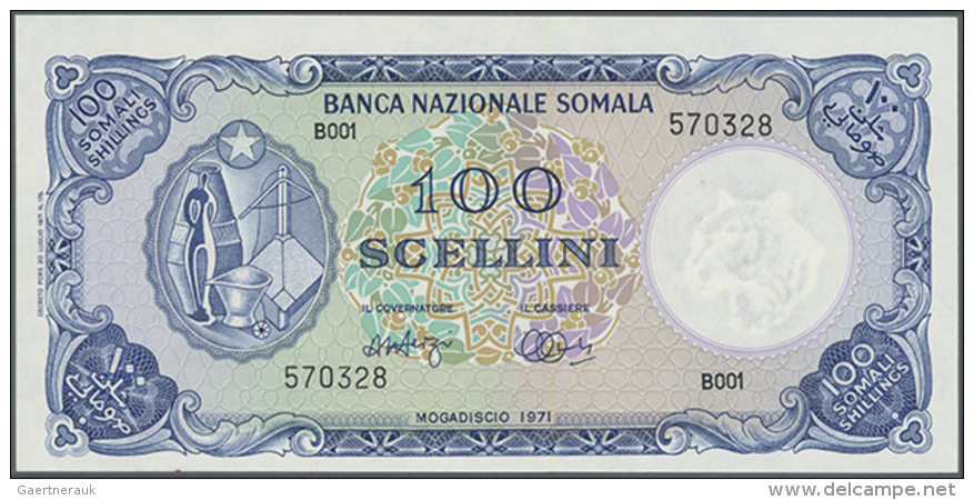 100 Scellini 1971 P. 16a, In Exceptional Condition With Only One Light Dint At Right And A Minor Color Dot At Lower... - Somalia