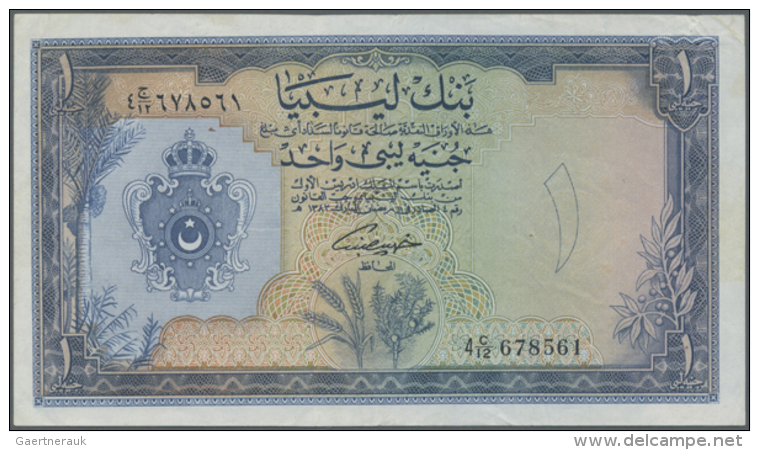 1 Pound L.1963 P. 25 In Slightly Used Condition With Several Slighter Folds And 5 Tiny Pinholes. Otherwise... - Libya