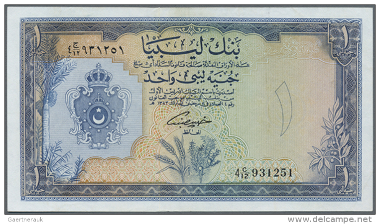 1 Pound 1963 P. 25, No Holes Or Tears, Crisp Paper And Original Colors, Not Washed Or Pressed, One Light Vertical... - Libya