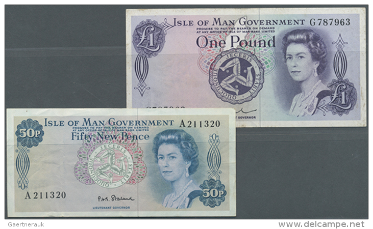 Pair With 50 Pence And 1 Pound ND(1972), P.28, 29, Both Notes In Used Condition With Several Folds And Creases And... - Other & Unclassified