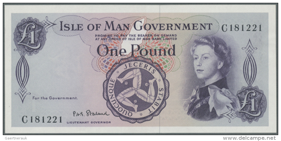 1 Pound ND(1961) P. 25, Light Dint By Paper Clip At Left, Otherwise Crsip Original Condition: AUNC. (D) - Other & Unclassified