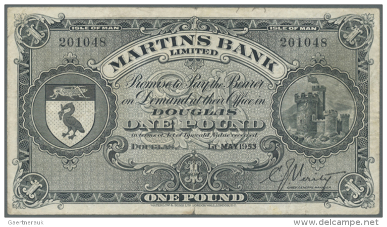 1 Pound 1953 P. 19b, Used With Stronger Center Fold, 3 Tiny Border Tears, Still Original Paper And Strong Colors.... - Other & Unclassified