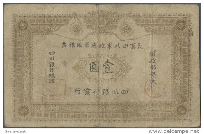 Ta Han Szechuan Military Government 1 Yuan ND(1912) P. S3948a, Issued And Original Note. There Are Forgeries Of... - China