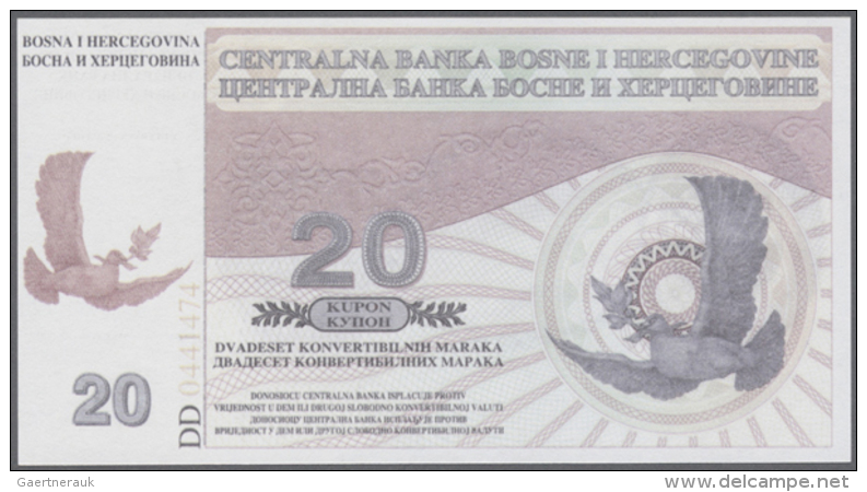 20 Kupon ÐºÑƒÐ¿Ð¾Ð½ 1997 Centralna Banka Bosne I Herzegovine Fantasy Print, P.NL In UNC Condition (D) - Bosnia And Herzegovina