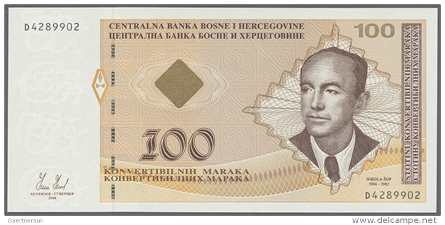 100 Konvertibilnih Maraka 2008, P.78b In Perfect UNC Condition (D) - Bosnia And Herzegovina