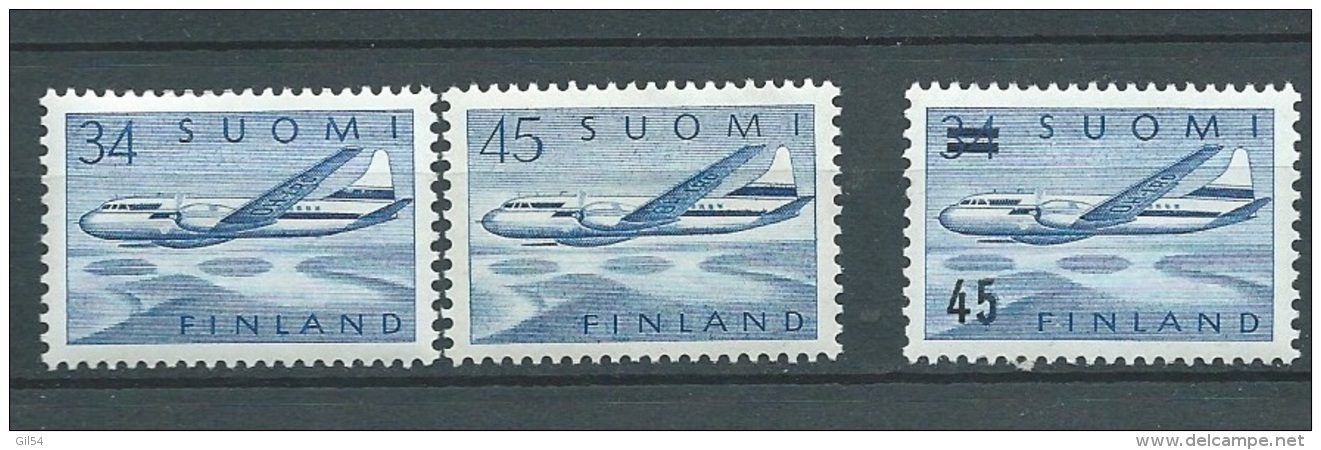 Finlande   Poste Aérienne - Yvert N° 5 / 7  -    3 VALEURS * ( Très Légère ) - Ai23102 - Unused Stamps