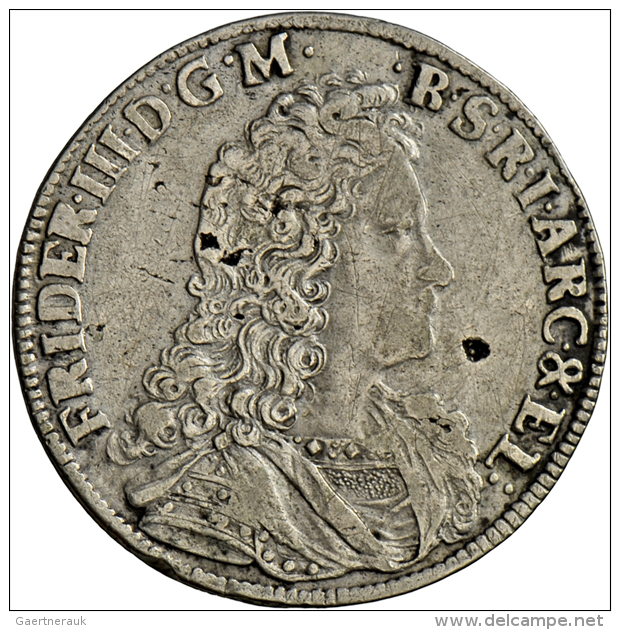 Brandenburg-Preussen: Friedrich III. 1688-1701: 2/3 Taler 1694 WH, Emmerich; 17,06 G, Davenport 282, V.... - Other & Unclassified