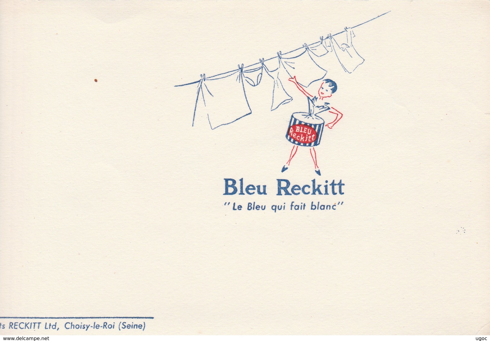 - 94 -  BUVARD PUBLICITAIRE   Teinture Bleu Reckitt à COISY-LE-ROI - 015 - Textile & Clothing