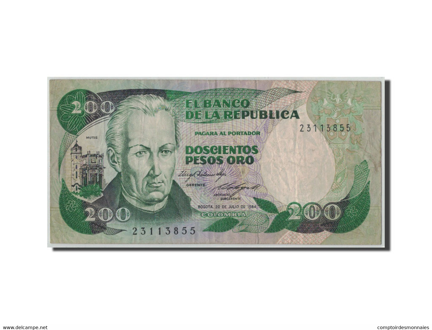 Billet, Colombie, 200 Pesos Oro, 1984, 1984-07-20, KM:429A, B - Colombia