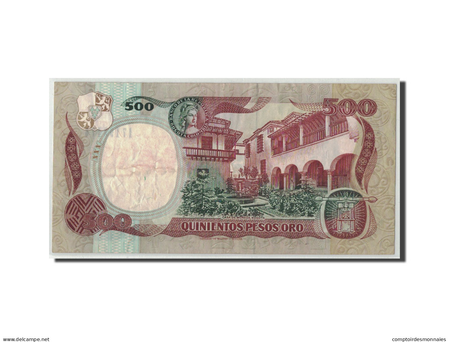 Billet, Colombie, 500 Pesos Oro, 1987, 1987-10-12, KM:431, TB - Kolumbien