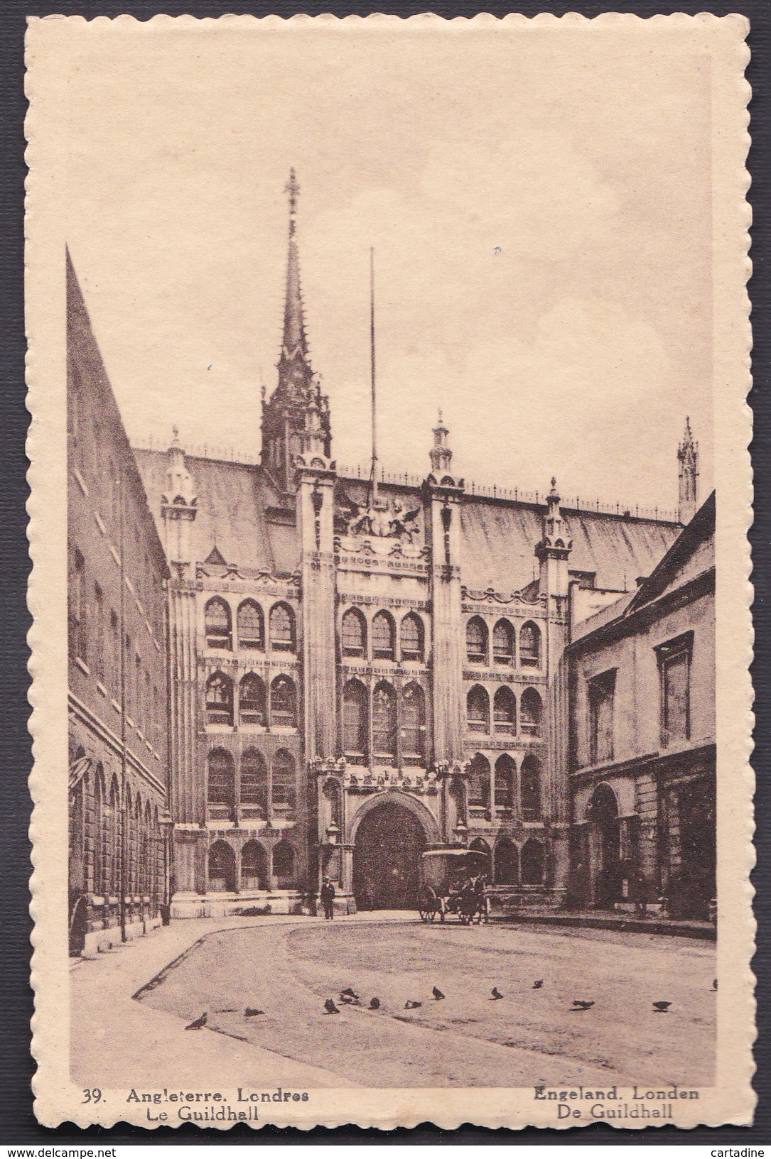 CPA Publicité Chocolats MARTOUGIN - ANGLETERRE - Londres - Le Guildhall - Publicité