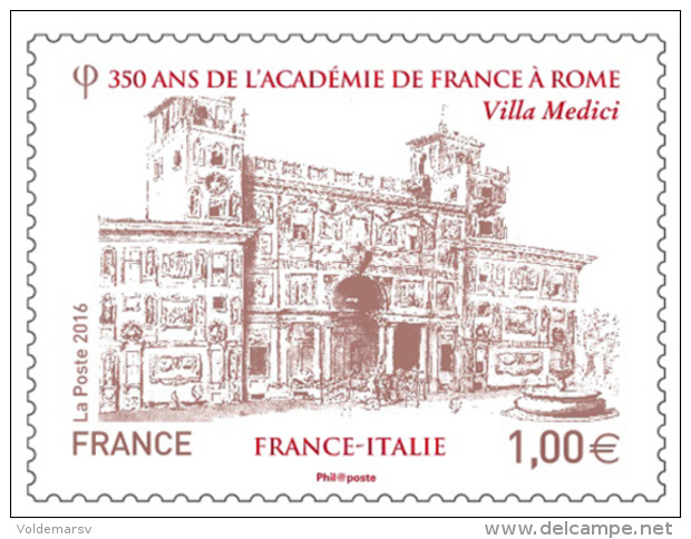 France 2016 Mih. 6647 French Academy In Rome. Villa Medici (joint Issue France-Italy) MNH ** - Neufs