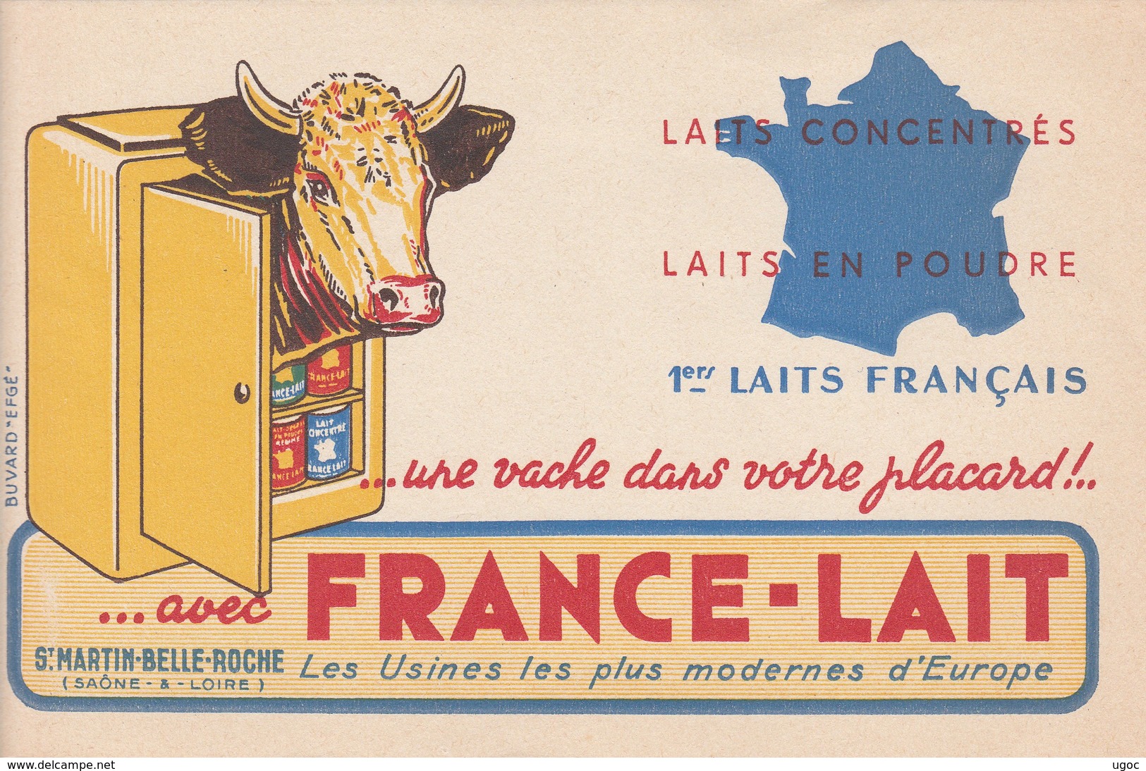 71 - BUVARD PUBLICITAIRE  FRANCE-LAIT à Saint-MARTIN-BELLE-ROCHE - 027 - Zwieback