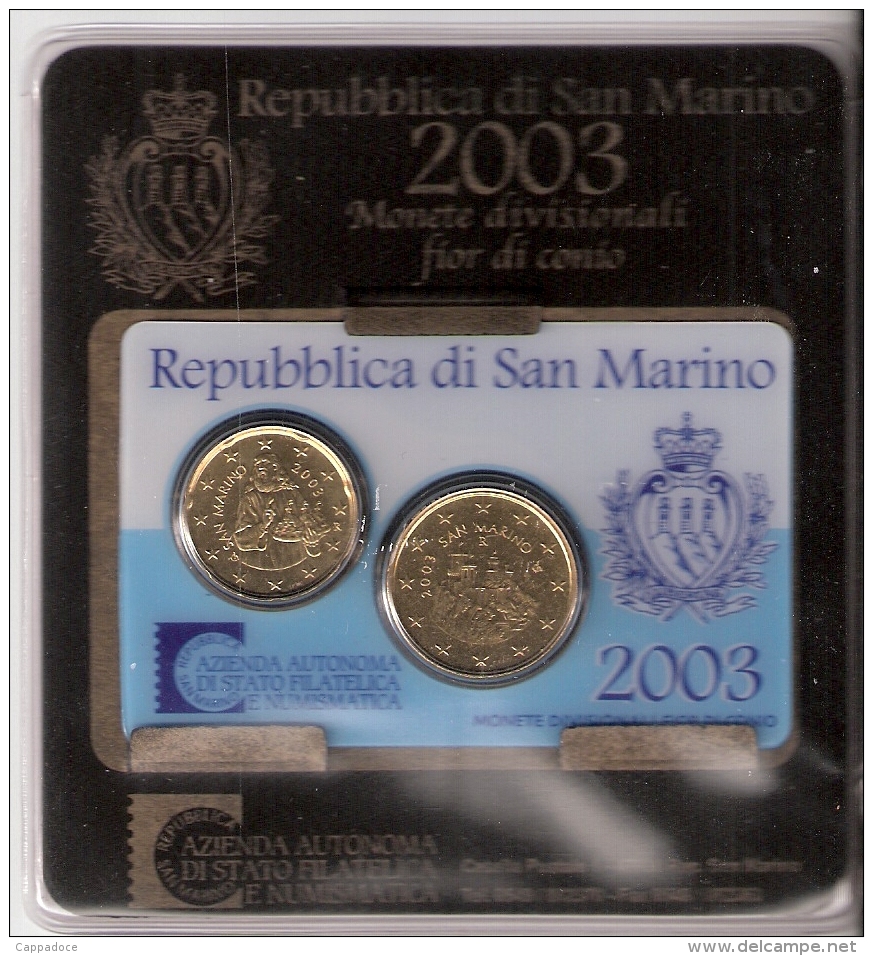 SAN MARINO      MINI SET      2 PIECES      2003 - San Marino