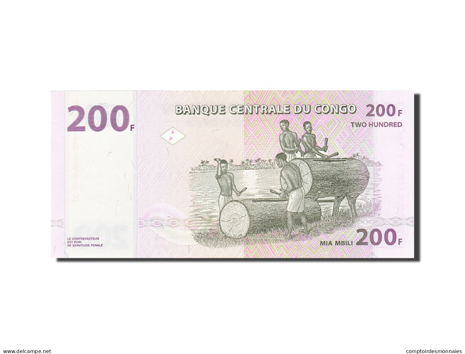 Billet, Congo Democratic Republic, 200 Francs, 2007, 2007-07-31, KM:99a, NEUF - Repubblica Democratica Del Congo & Zaire