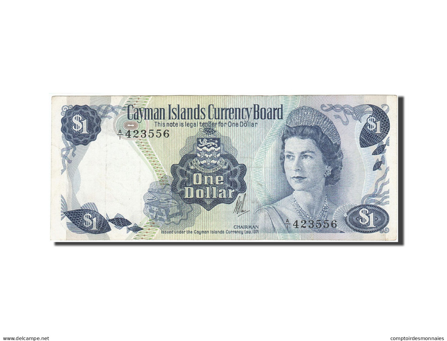 Billet, Îles Caïmans, 1 Dollar, 1971, 1972, KM:1a, TTB - Iles Cayman