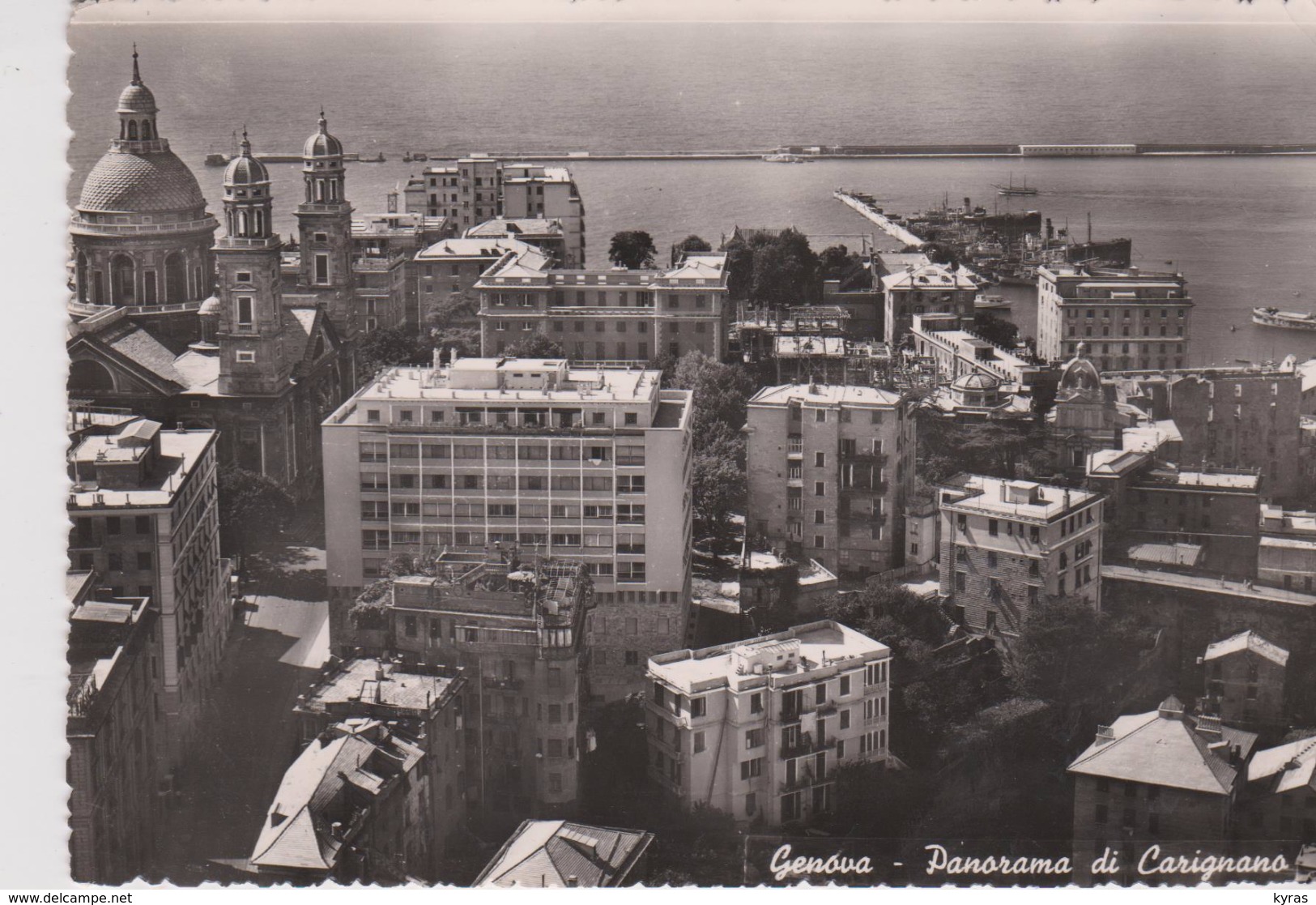 ITALIE  10L. Giornata Delle FORZE ARMATE  S/ CPSM 10X15 GENOVA . Panorama Di Carignano - 1946-60: Afgestempeld