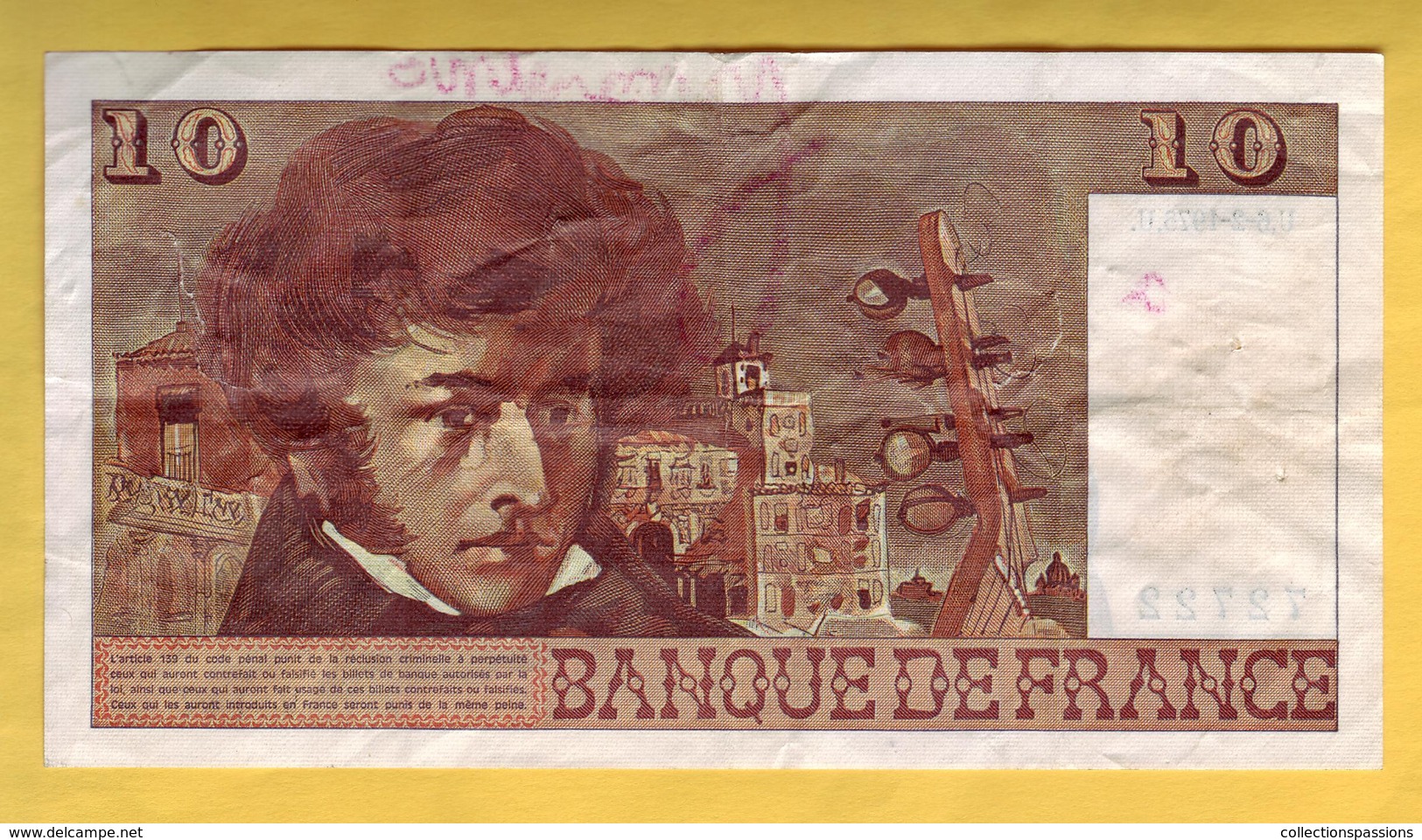 BILLET FRANCAIS - 10 Francs Berlioz 6-2-1975 TTB+ - 10 F 1972-1978 ''Berlioz''