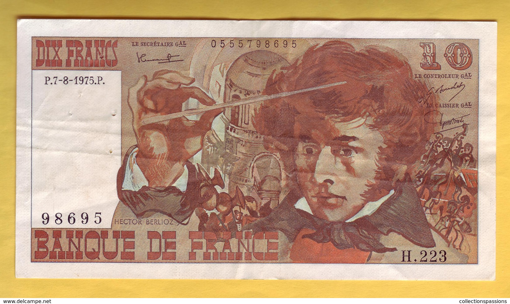 BILLET FRANCAIS - 10 Francs Berlioz 7-8-1975 TTB+ - 10 F 1972-1978 ''Berlioz''