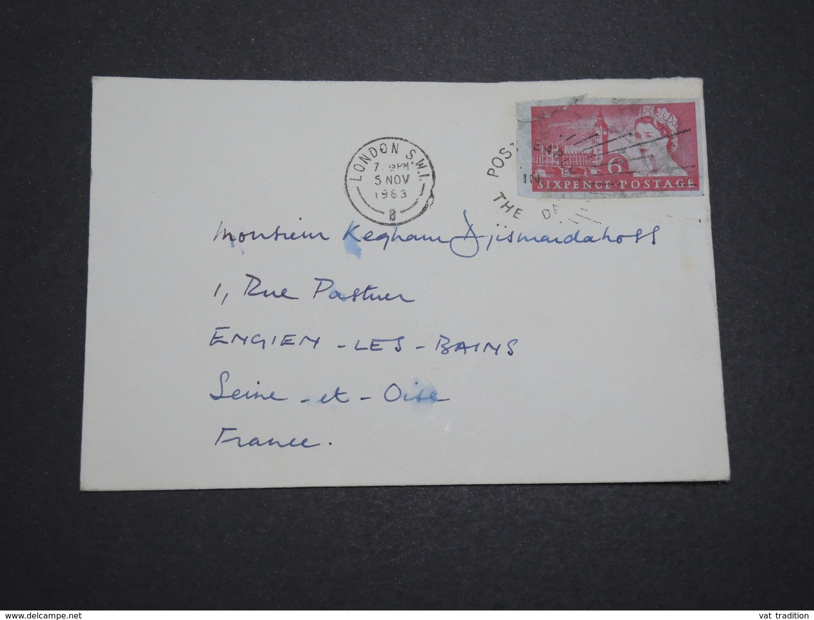 GRANDE BRETAGNE - Oblitération " Post Early In The Day " Sur Découpe D 'entier Sur Enveloppe En 1963 - A Voir - L 6157 - Other & Unclassified
