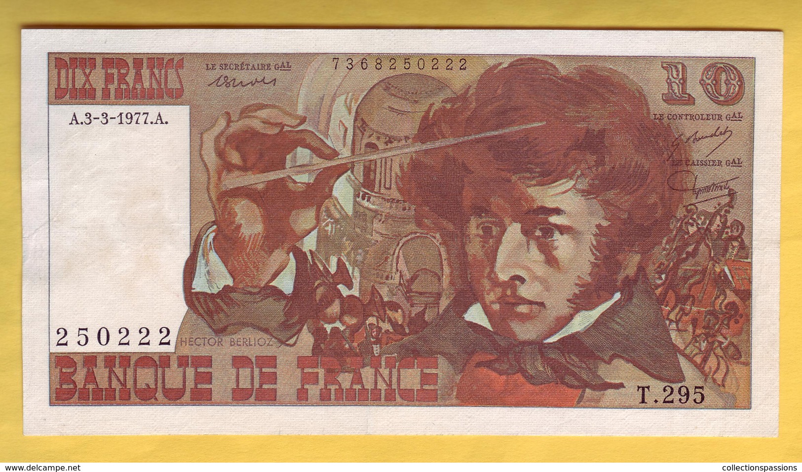 BILLET FRANCAIS - 10 Francs Berlioz 3-3-1977 SUP - 10 F 1972-1978 ''Berlioz''
